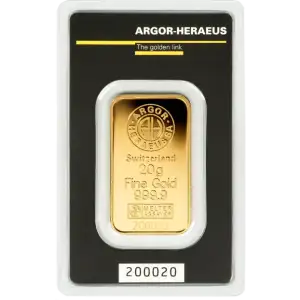 20g Gold Bar - Argor-Heraeus